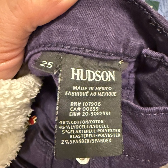 Hudson Purple Skinny Jeans Size 25 (Waist 25”) - Picture 3 of 5